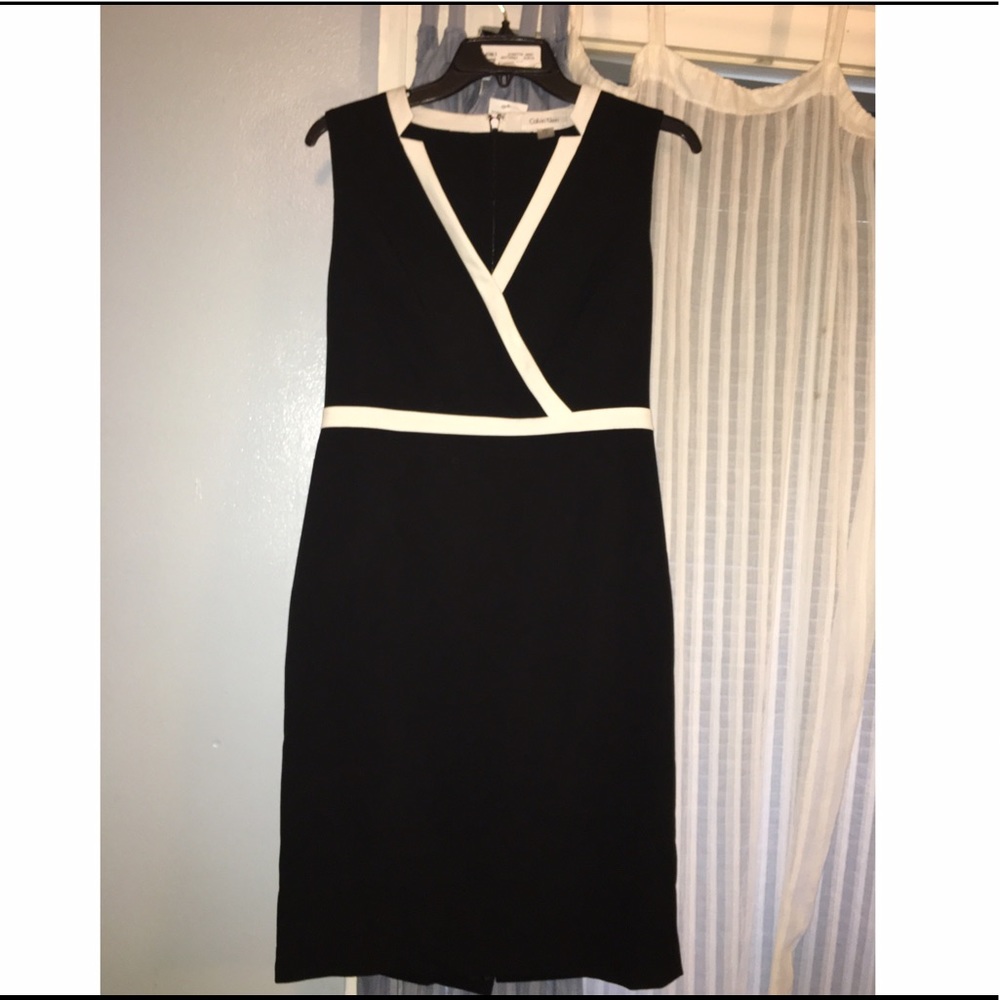 Calvin Klein Sleeveless Surplice Sheath Dress